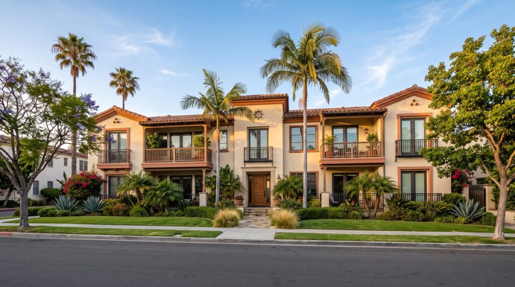 A San Diego apartment building exterior representing California just cause eviction and tenant protection rules in 2026